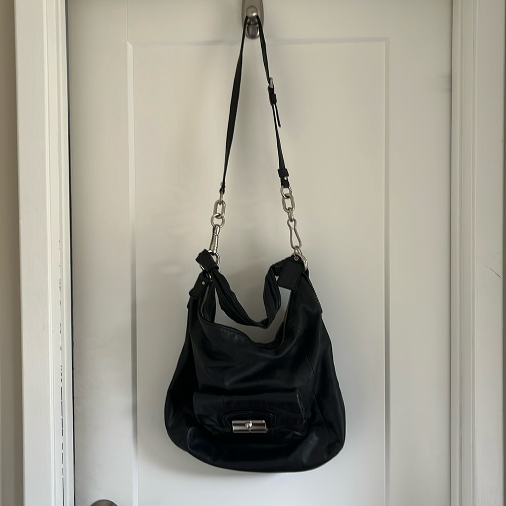 Vintage COACH Soft Black Leather Hobo Bag Large